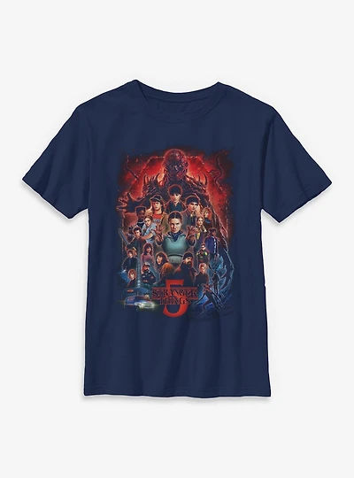 Stranger Things 5 Season Poster Youth T-Shirt