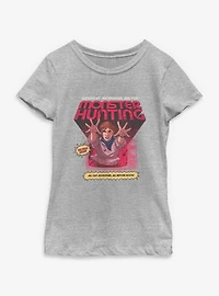 Stranger Things Sunday Mornings Are For Monster Hunting Youth Girls T-Shirt