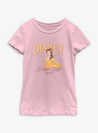 Disney Princesses Belle Family Trip 2026 Youth Girls T-Shirt