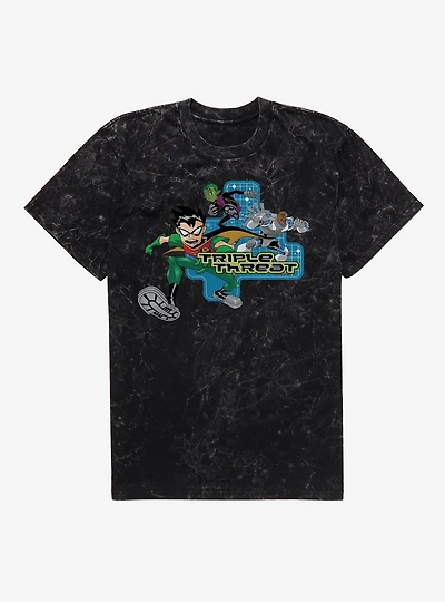 Teen Titans Triple Threat Mineral Wash T-Shirt