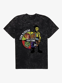 Teen Titans Team Players Mineral Wash T-Shirt