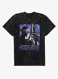 Marvel Spider-Man Noir Sense The Warp Mineral Wash T-Shirt