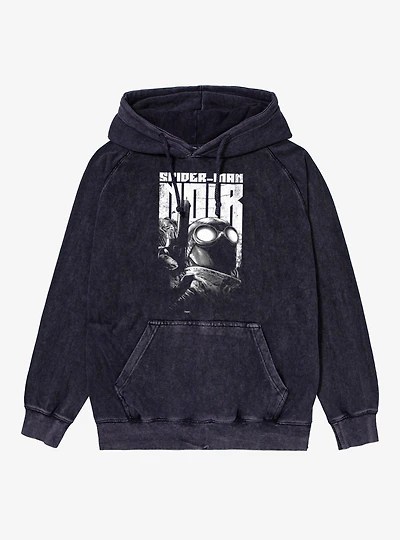 Marvel Spider-Man Noir Portrait Mineral Wash Hoodie
