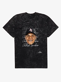 MLB Juan Soto Childish Bambino Signature Face Mineral Wash T-Shirt