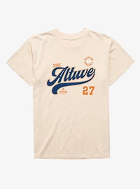 MLB Jose Altuve 27 Huston Baseball Mineral Wash T-Shirt