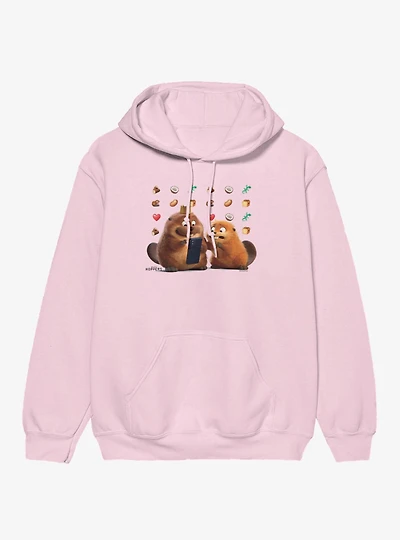 Disney Pixar Hoppers Mabel King George Emoji Splash Hoodie