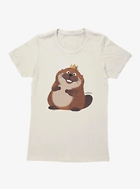 Disney Pixar Hoppers Happy King George Beaver Womens T-Shirt