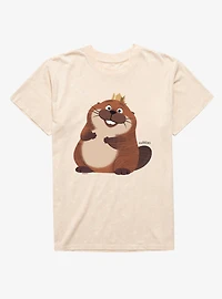 Disney Pixar Hoppers Happy King George Beaver Mineral Wash T-Shirt