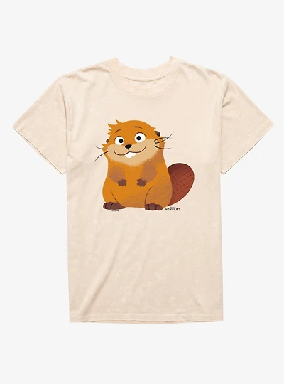 Disney Pixar Hoppers Smiling Mabel Beaver Mineral Wash T-Shirt