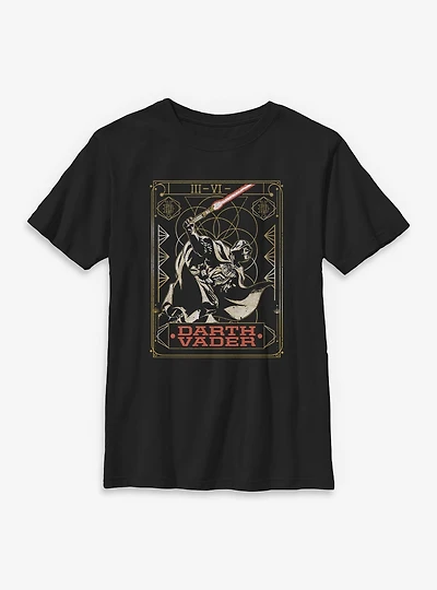 Star Wars Darth Vader Stance Tarot Youth T-Shirt