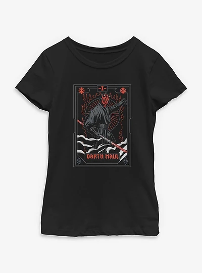 Star Wars Darth Maul Stance Tarot Youth Girls T-Shirt