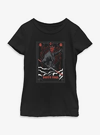 Star Wars Darth Maul Stance Tarot Youth Girls T-Shirt