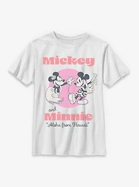Disney Mickey Mouse & Minnie Aloha From Hawaii Youth T-Shirt