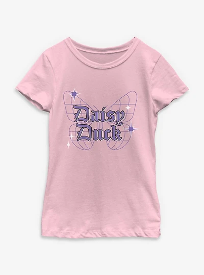 Disney Daisy Duck Cyber Butterfly Y2K Youth Girls T-Shirt
