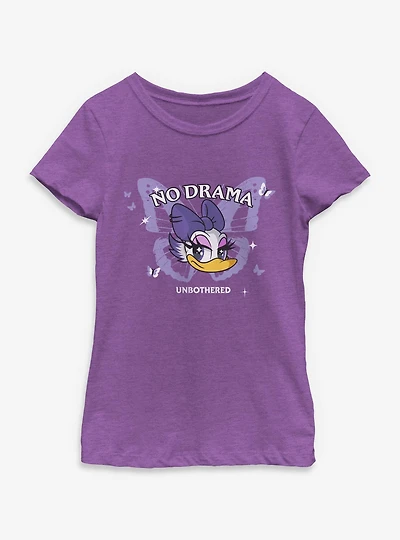 Disney Daisy Duck No Drama Unbothered Butterfly Youth Girls T-Shirt
