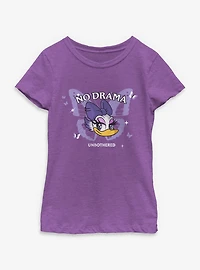 Disney Daisy Duck No Drama Unbothered Butterfly Youth Girls T-Shirt
