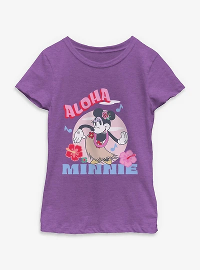 Disney Minnie Mouse Aloha Dancing Youth Girls T-Shirt