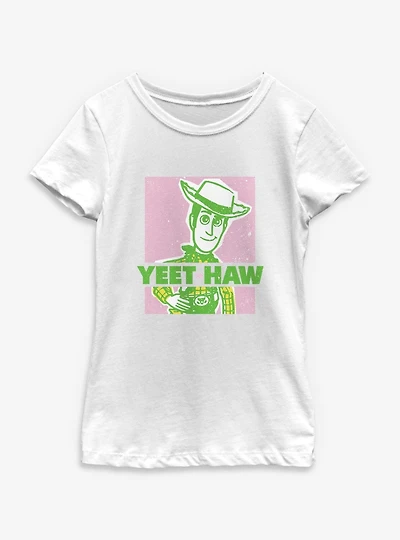 Disney  Pixar Toy Story Woody Yee Haw Cowboy Youth Girls T-Shirt
