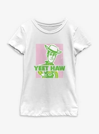Disney  Pixar Toy Story Woody Yee Haw Cowboy Youth Girls T-Shirt