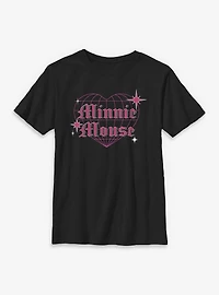 Disney Minnie Mouse Cyber Heart Y2K Youth T-Shirt