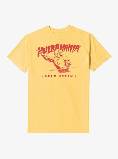 WWE Hulk Hogan Hulkamania Logo Garment-Dyed T-Shirt