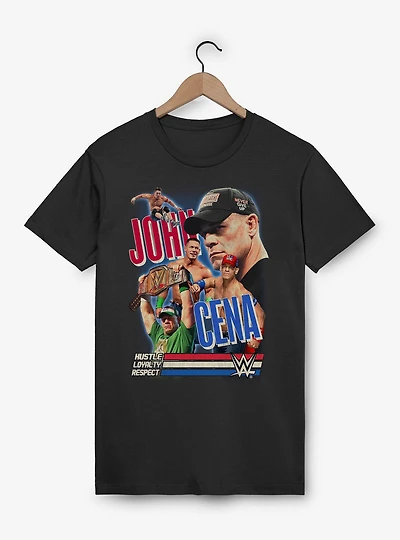 WWE John Cena Hustle Loyalty Respect Collage T-Shirt