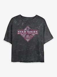Star Wars Cade Vintage Style Mineral Wash Womens Crop T-Shirt