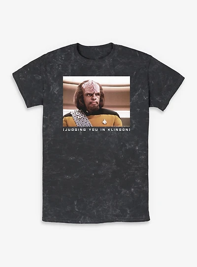 Star Trek Worf Judging You Klingon Mineral Wash T-Shirt