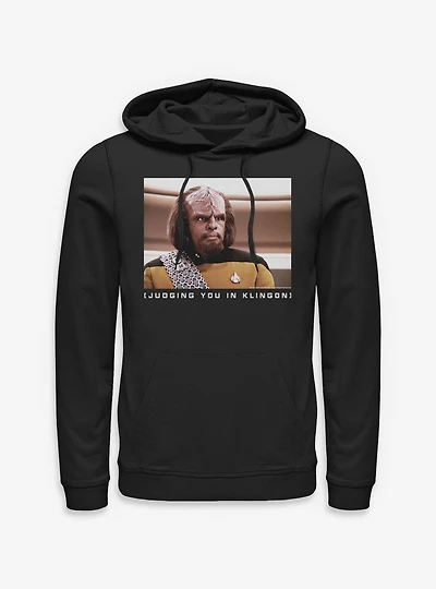 Star Trek Worf Judging You Klingon Hoodie