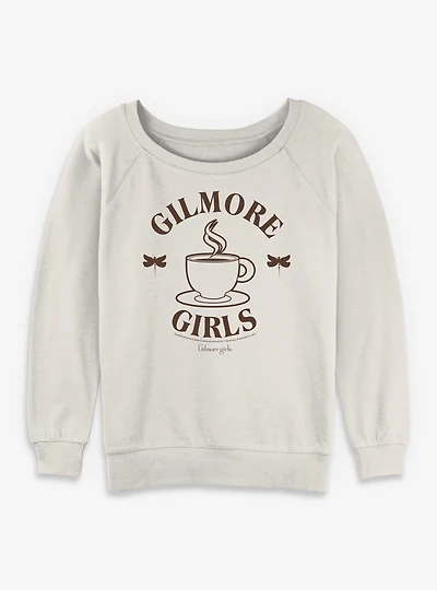 Gilmore Girls Coffee Dragonfly Womens Slouchy Sweatshirt