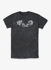 Disney Kingdom Hearts Cave Scribbles Mineral Wash T-Shirt