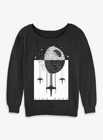 Star Wars Death Battle Womens Slouchy Sweatshirt