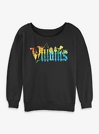 Disney Villains Rainbows Womens Slouchy Sweatshirt