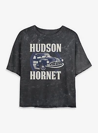 Disney Pixar Cars Hudson Hornet Mineral Wash Womens Crop T-Shirt