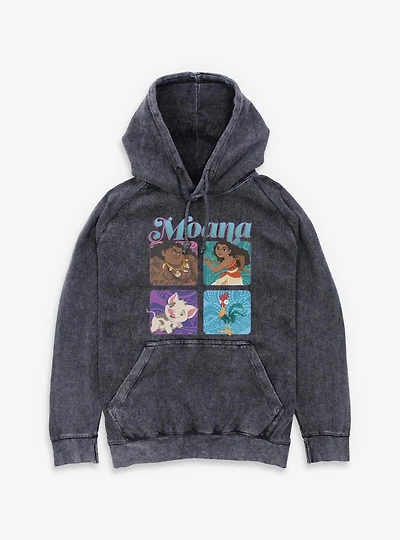 Disney Moana Boxed Up Characters Mineral Wash Hoodie