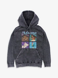 Disney Moana Boxed Up Characters Mineral Wash Hoodie