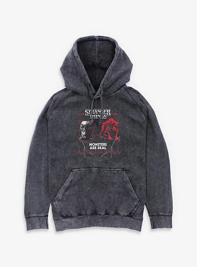 Stranger Things Vecna & Demogorgon Monsters Are Real Mineral Wash Hoodie