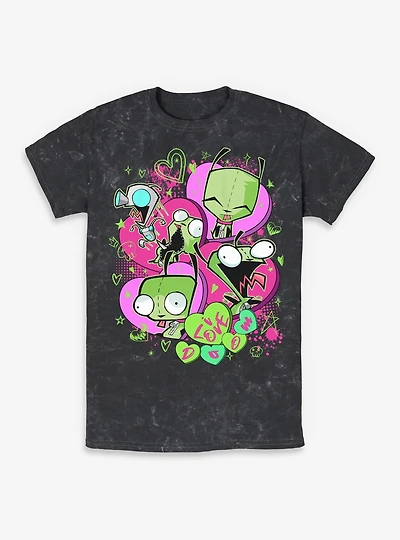 Invader ZIM I Love Doom Gir Mineral Wash T-Shirt