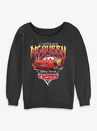 Disney Pixar Cars Lightning McQueen Electric Womens Slouchy Sweatshirt