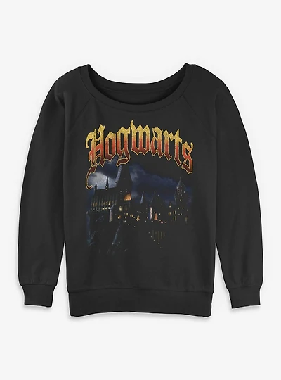 Harry Potter Hogwarts Castle At Night Womens Slouchy Sweatshirt