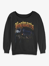 Harry Potter Hogwarts Castle At Night Womens Slouchy Sweatshirt