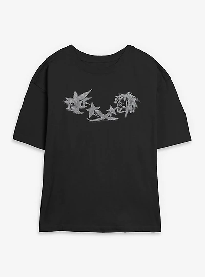 Disney Kingdom Hearts Cave Scribbles Womens Skimmer T-Shirt