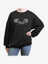Disney Kingdom Hearts Cave Scribbles Womens Oversized Sweatshirt