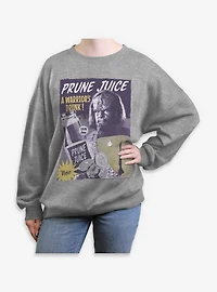 Star Trek Worf Prune Juice Womens Oversized Sweatshirt