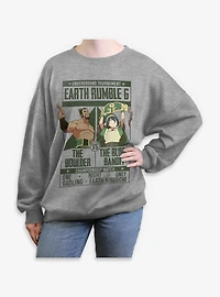 Avatar: The Last Airbender Boulder vs Blind Bandit Womens Oversized Sweatshirt