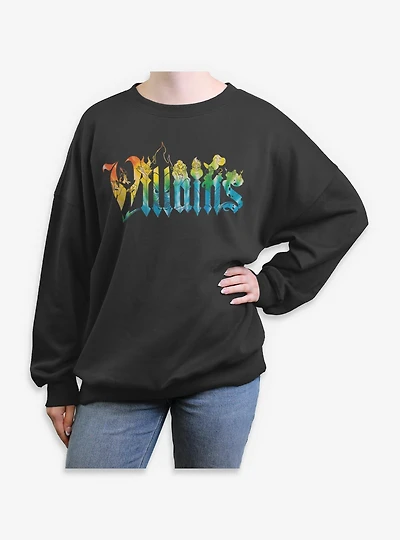 Disney Villains Rainbows Womens Oversized Sweatshirt