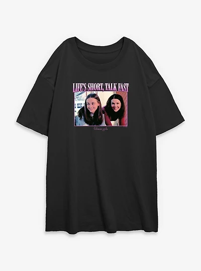 Gilmore Girls Life's Short Talk Fast Womens Oversized T-Shirt