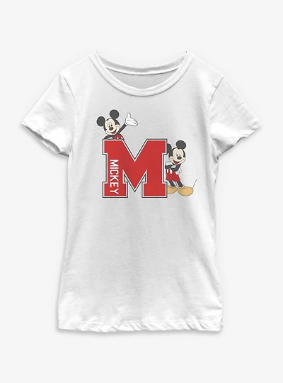 Disney Mickey Mouse Varsity Style Youth Girls T-Shirt