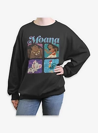Disney Moana Boxed Up Characters Womens Oversized Sweatshirt