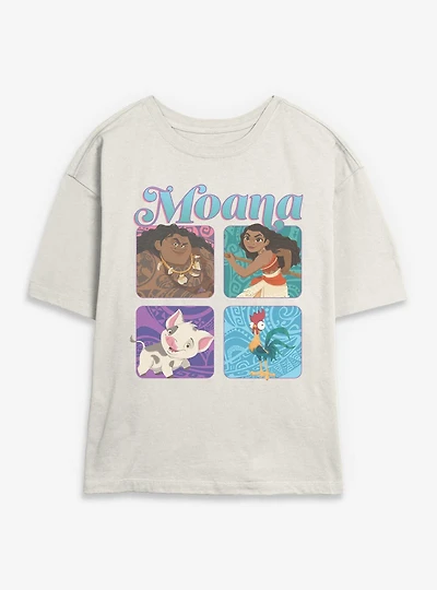 Disney Moana Boxed Up Characters Womens Skimmer T-Shirt